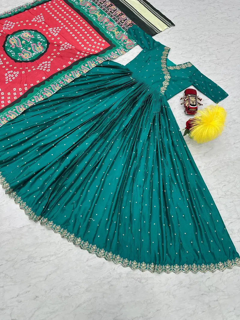 PC 407 Heavy Chinon Designer Gown With Dupatta Wholesale Shop In Surat